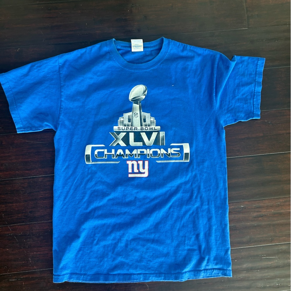 Blue Super Bowl XLVI Champions T-Shirt